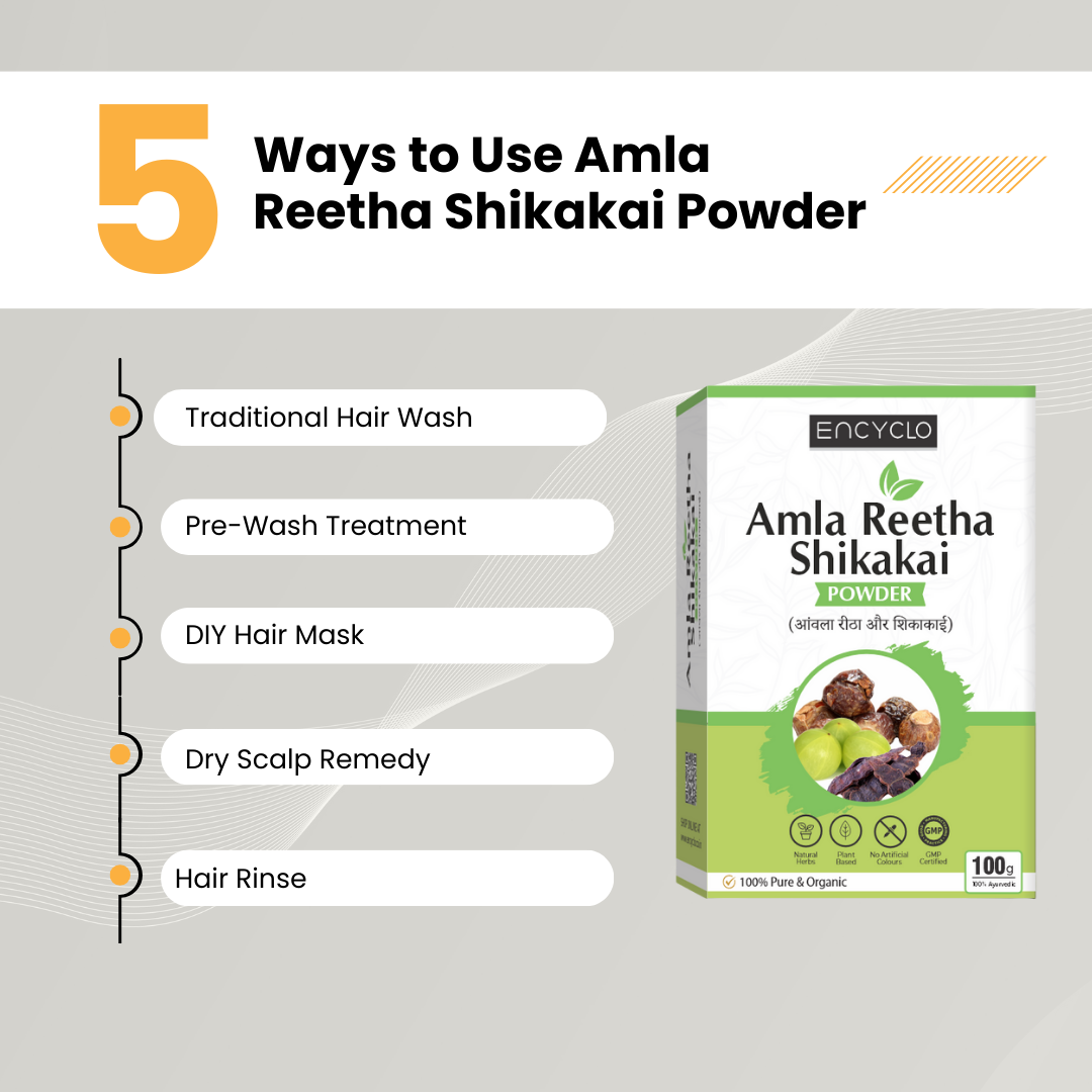 Encyclo Amla Reetha Shikakai Powder